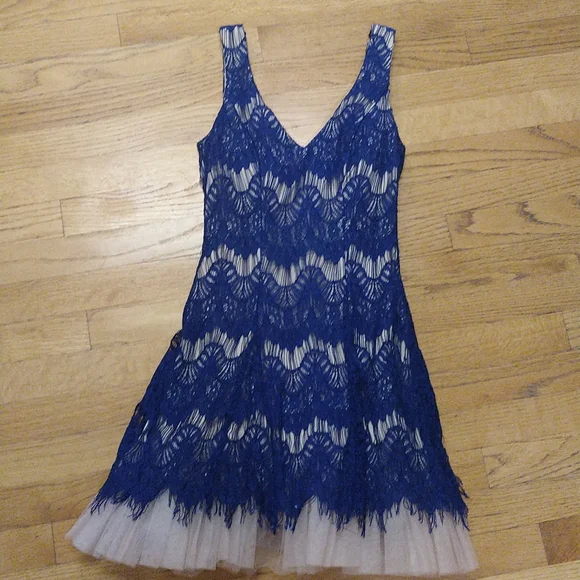 B Darlin | Dresses | B Darlin Blue Lace Party Dress Size 34 | Poshmark